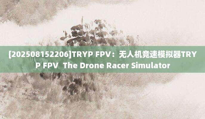 [202508152206]TRYP FPV：无人机竞速模拟器TRYP FPV  The Drone Racer Simulator