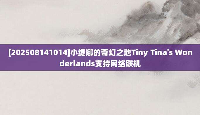 [202508141014]小缇娜的奇幻之地Tiny Tina's Wonderlands支持网络联机