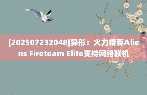 [202507232048]异形：火力精英Aliens Fireteam Elite支持网络联机