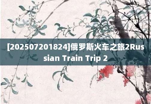 [202507201824]俄罗斯火车之旅2Russian Train Trip 2