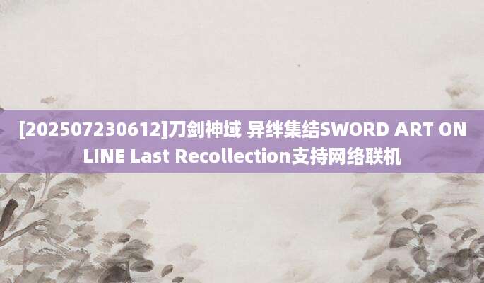 [202507230612]刀剑神域 异绊集结SWORD ART ONLINE Last Recollection支持网络联机