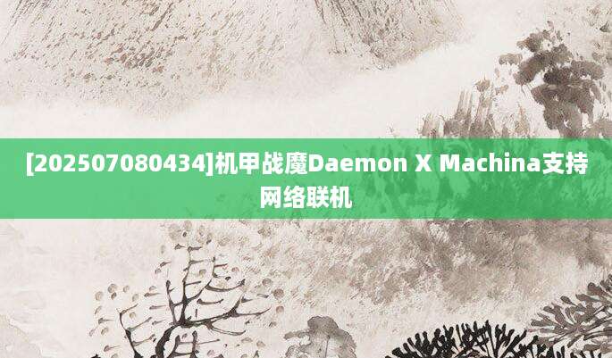 [202507080434]机甲战魔Daemon X Machina支持网络联机