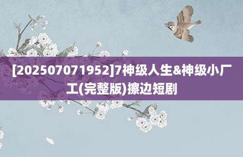 [202507071952]7神级人生&神级小厂工(完整版)擦边短剧
