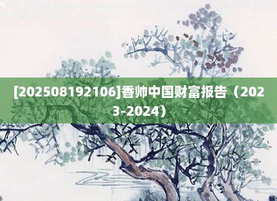 [202508192106]香帅中国财富报告（2023-2024）