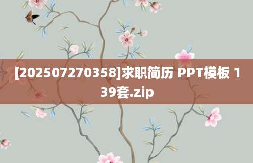 [202507270358]求职简历 PPT模板 139套.zip