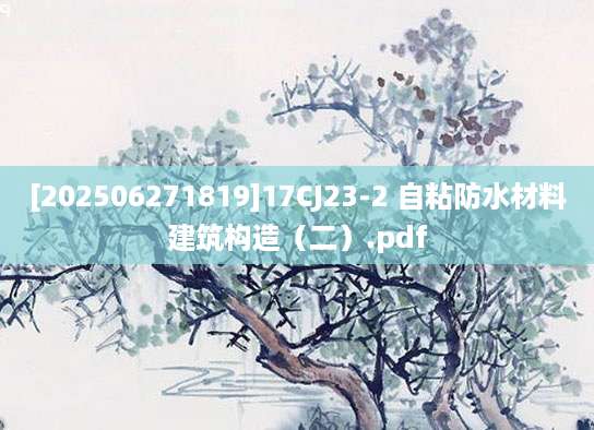 [202506271819]17CJ23-2 自粘防水材料建筑构造（二）.pdf