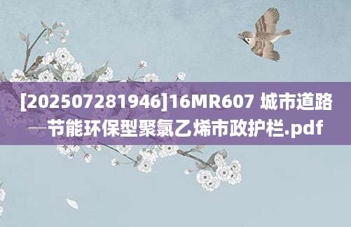 [202507281946]16MR607 城市道路─节能环保型聚氯乙烯市政护栏.pdf