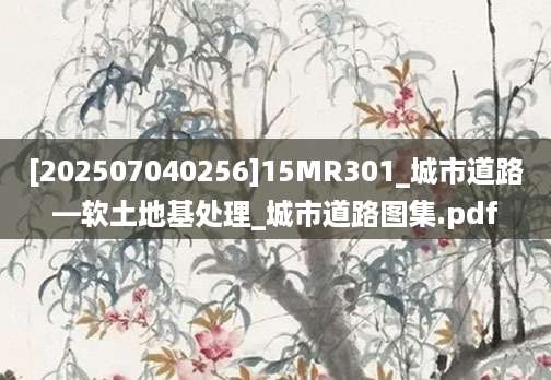 [202507040256]15MR301_城市道路—软土地基处理_城市道路图集.pdf