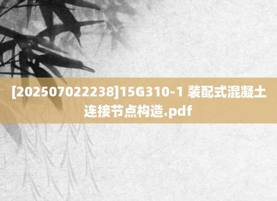 [202507022238]15G310-1 装配式混凝土连接节点构造.pdf