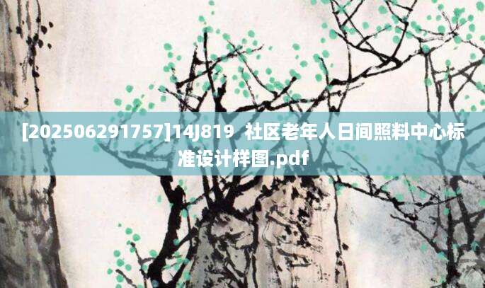 [202506291757]14J819  社区老年人日间照料中心标准设计样图.pdf