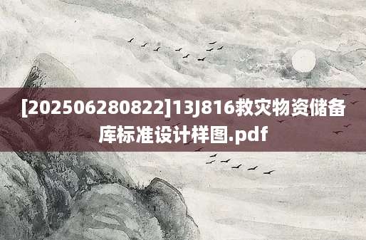[202506280822]13J816救灾物资储备库标准设计样图.pdf