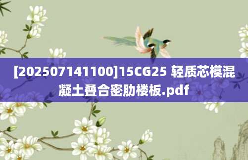 [202507141100]15CG25 轻质芯模混凝土叠合密肋楼板.pdf