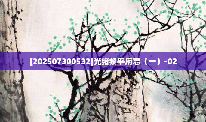 [202507300532]光绪黎平府志（一）-02