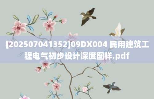 [202507041352]09DX004 民用建筑工程电气初步设计深度图样.pdf