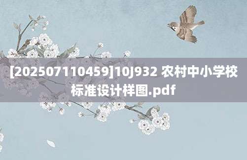[202507110459]10J932 农村中小学校标准设计样图.pdf