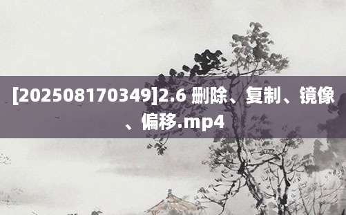 [202508170349]2.6 删除、复制、镜像、偏移.mp4